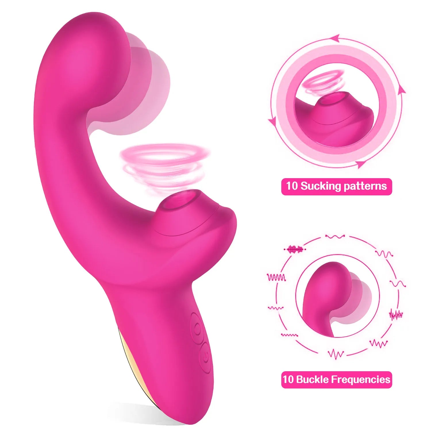 SuctionCurve Rabbit Suction Vibrator for Women - SinfulX - Personal Care > Sexual Wellness > Clitoral Suction Vibrator