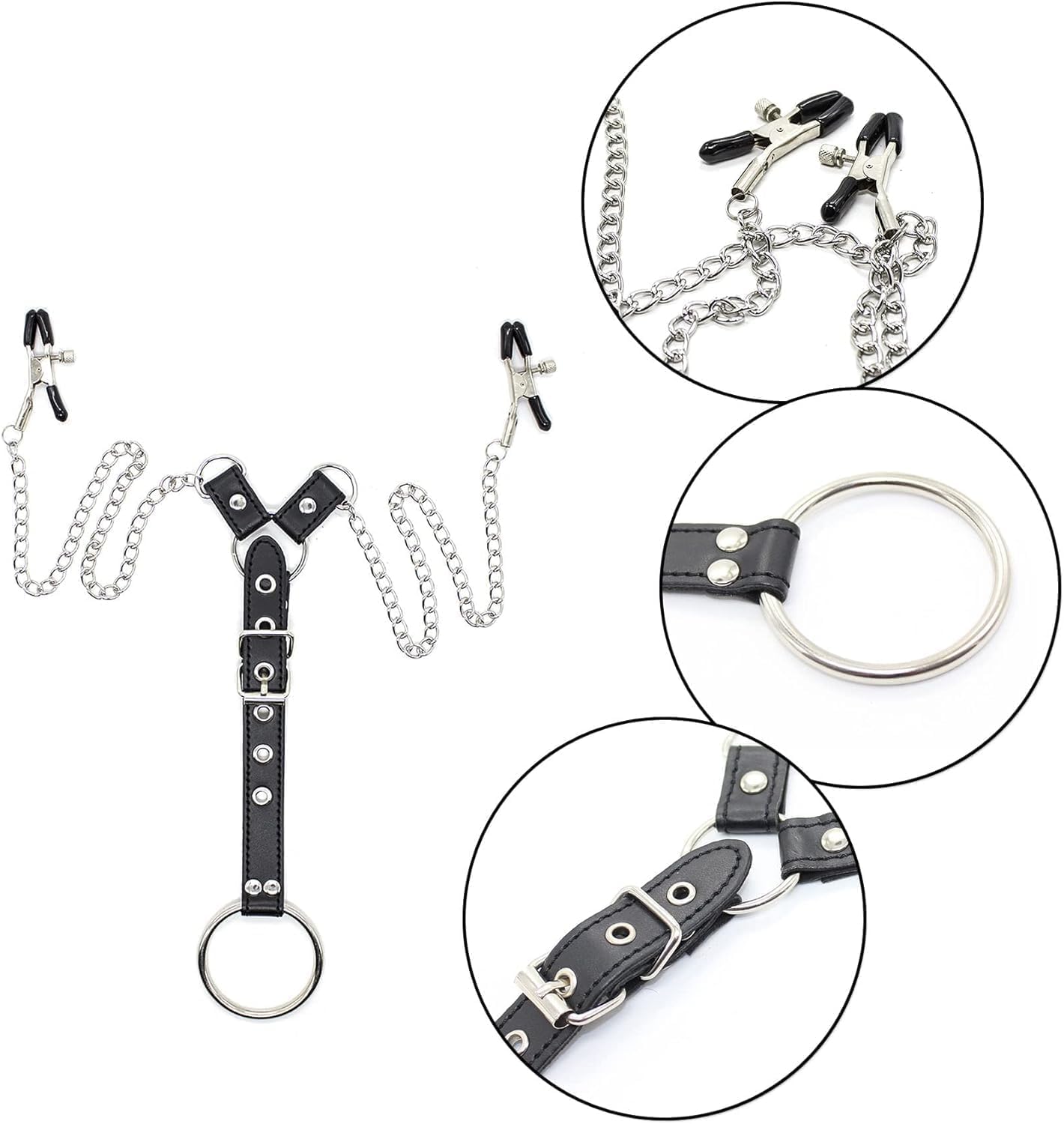 SensationBalance BDSM Nipple Clamps Cock Cage_SinfulX_premium_sex_toys