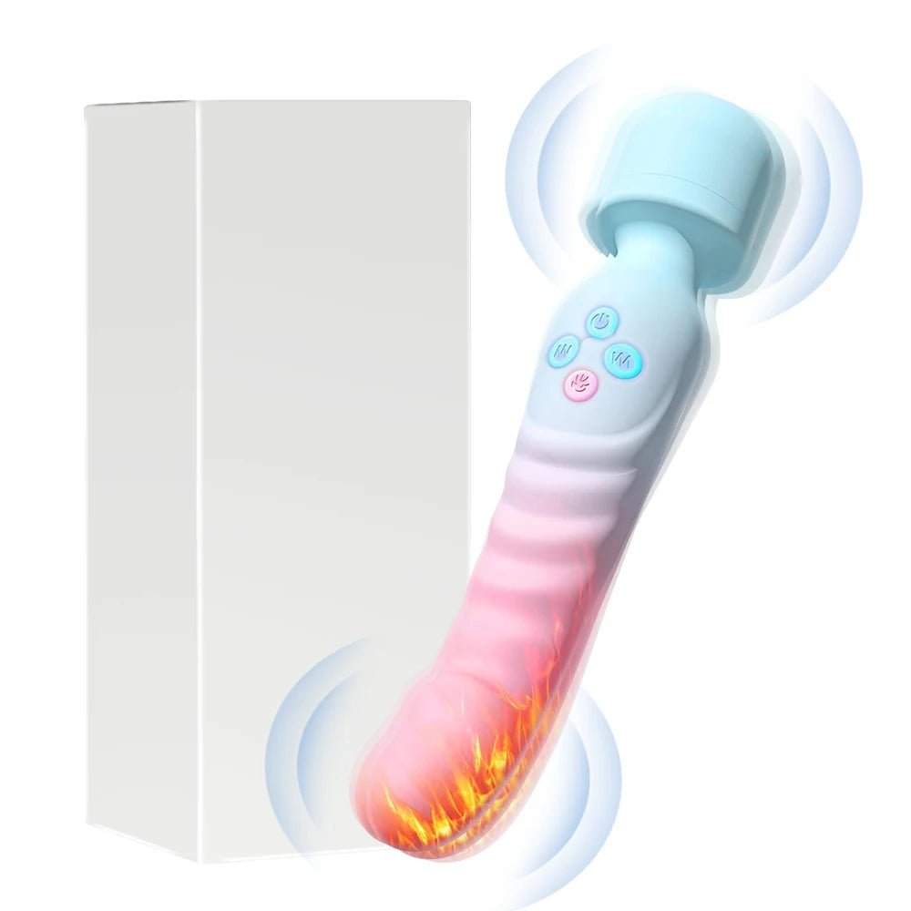 HeatFlex Heated Dual Head Wand Vibrator - SinfulX - Personal Care > Sexual Wellness > Wand Vibrator