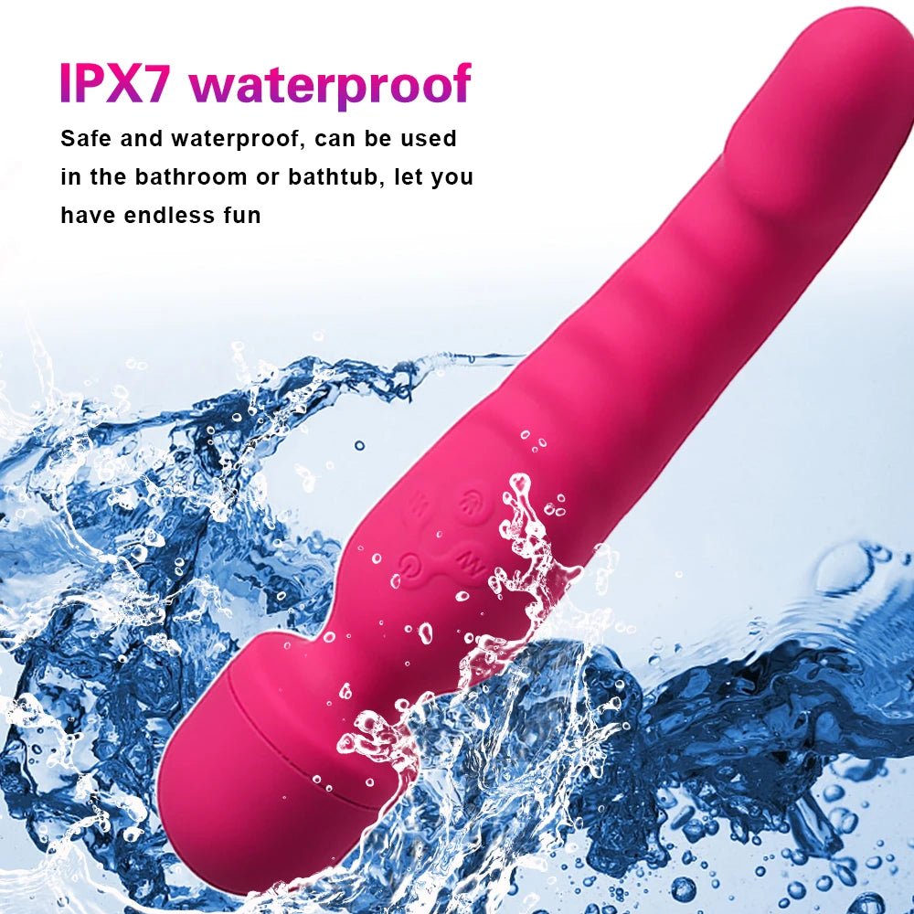 VeloraIgnite Heated Dual Head Wand Vibrator - SinfulX - Personal Care > Sexual Wellness > Wand Vibrator