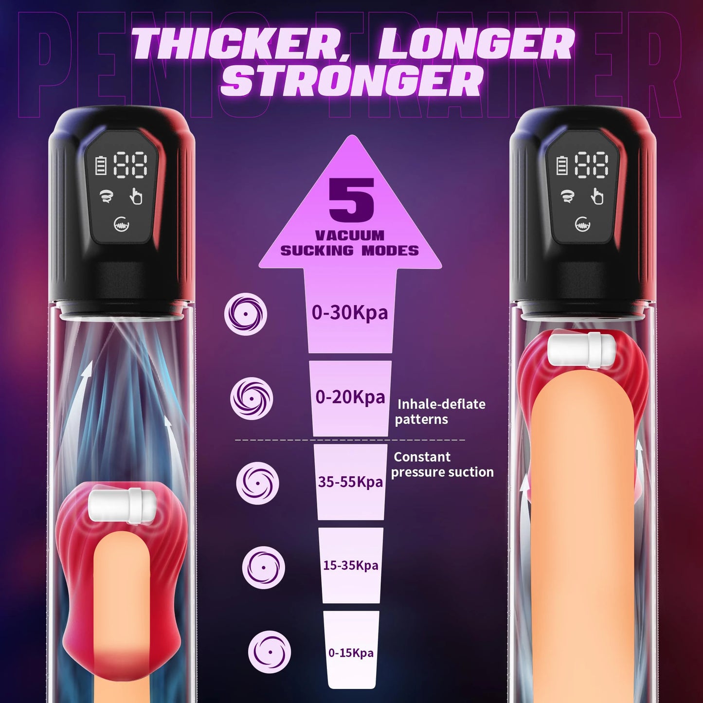 VoltRise VoltRise LCD Pump Trainer - SinfulX - Personal Care > Sexual Wellness > Penis Pump