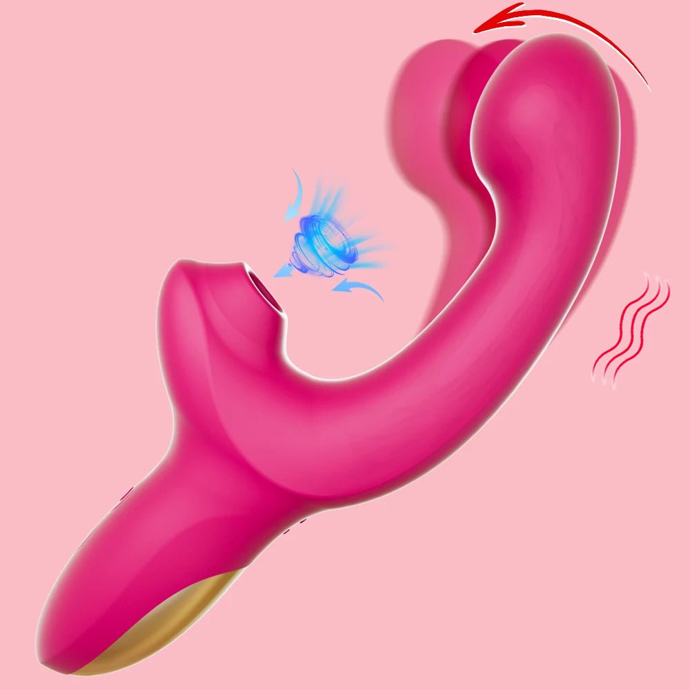 SuctionCurve Rabbit Suction Vibrator for Women - SinfulX - Personal Care > Sexual Wellness > Clitoral Suction Vibrator