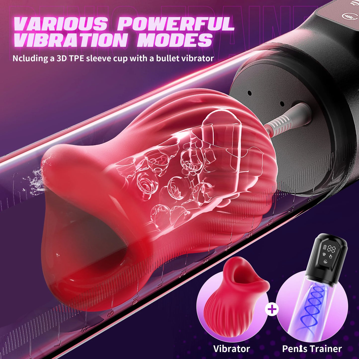 VoltRise VoltRise LCD Pump Trainer - SinfulX - Personal Care > Sexual Wellness > Penis Pump