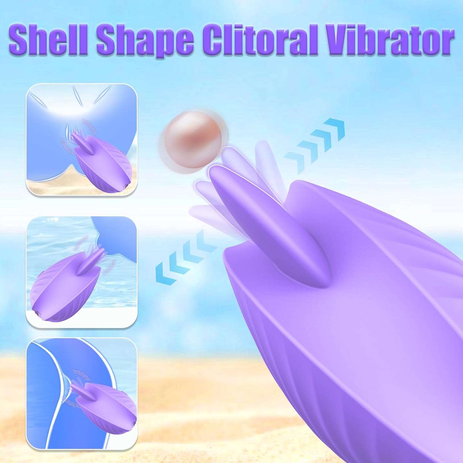 ShellPearl Mini Clitoral Licking Vibrator - SinfulX