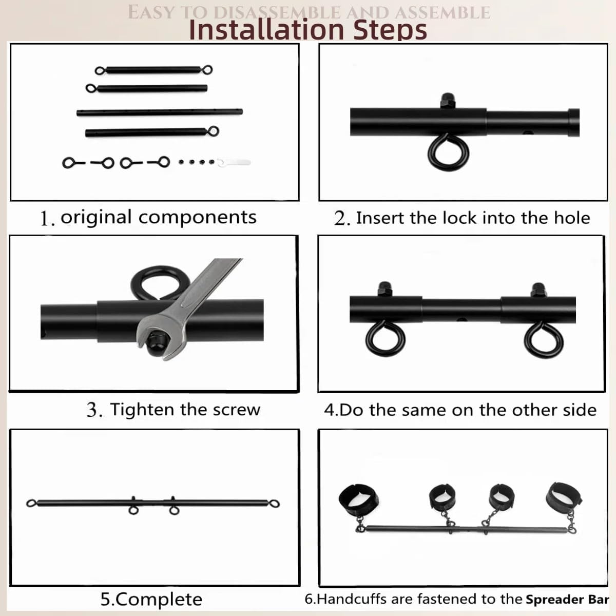 SpreaderControl BDSM Spreader Bar Restraints_SinfulX_premium_sex_toys