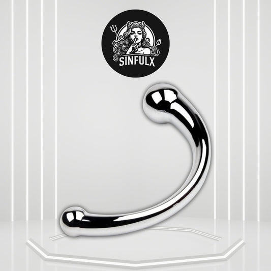 SteelCurve Metal Double-Ended G-Spot Prostate Massager Wand - SinfulX - Personal Care > Sexual Wellness > Dual-Ended Stimulator