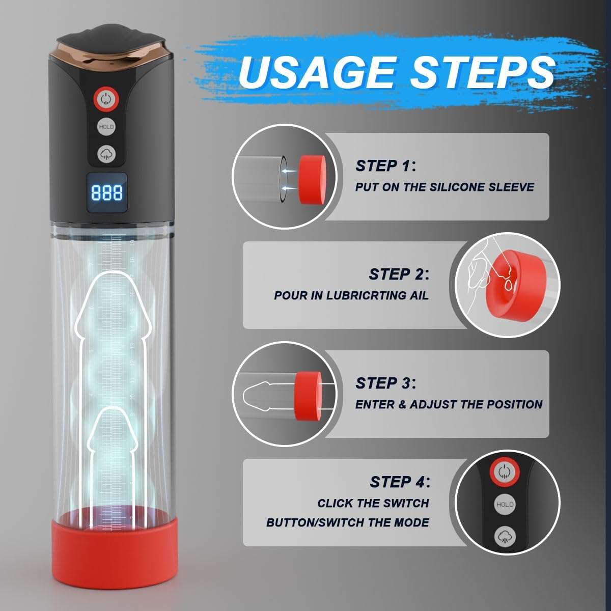 StrengthFlow Powerful Multi - Suction Penis Pump - SinfulX
