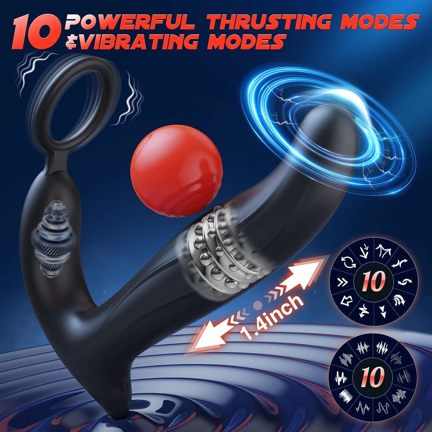 SwiftVibe Remote Control Prostate Massager Ring - SinfulX