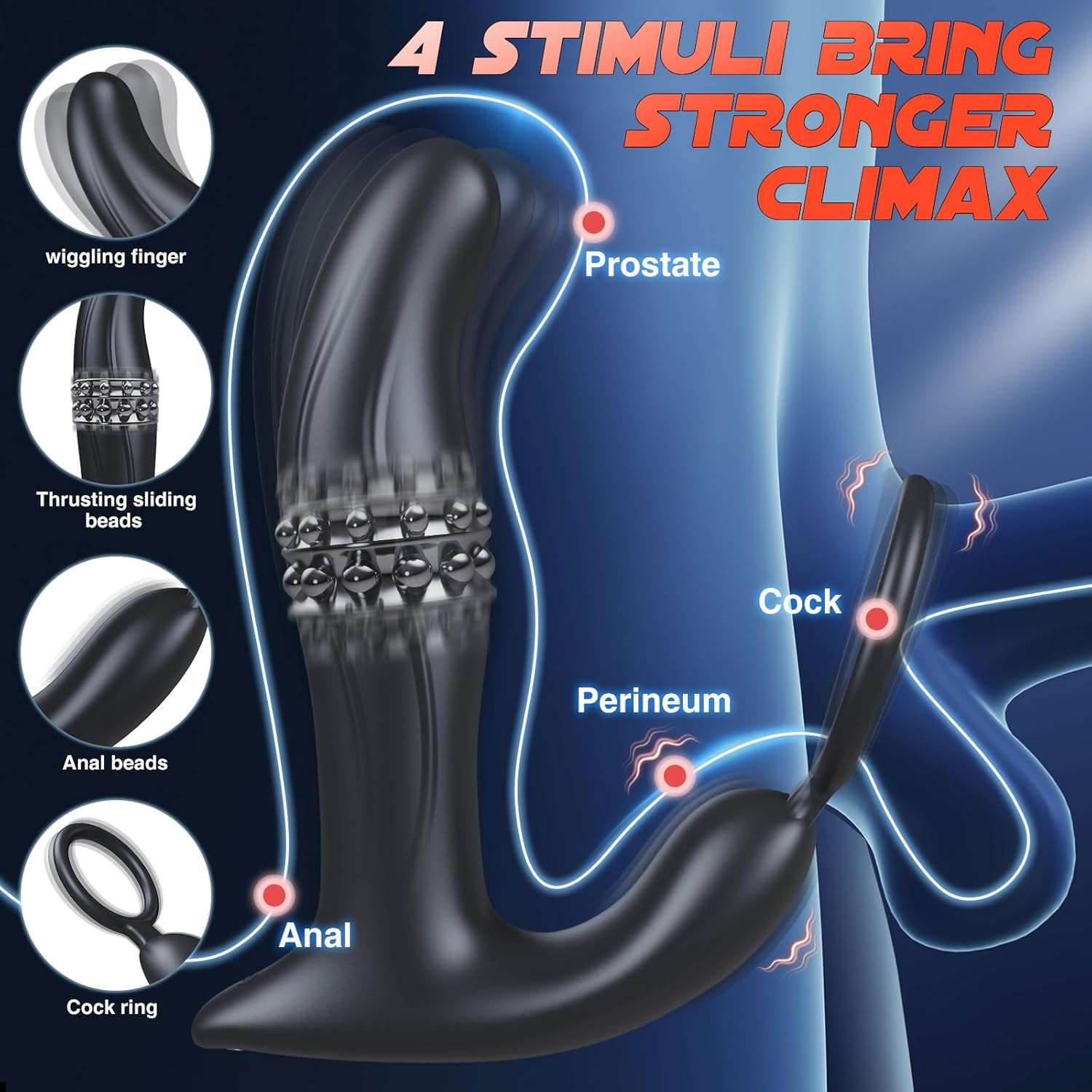 SwiftVibe Remote Control Prostate Massager Ring - SinfulX