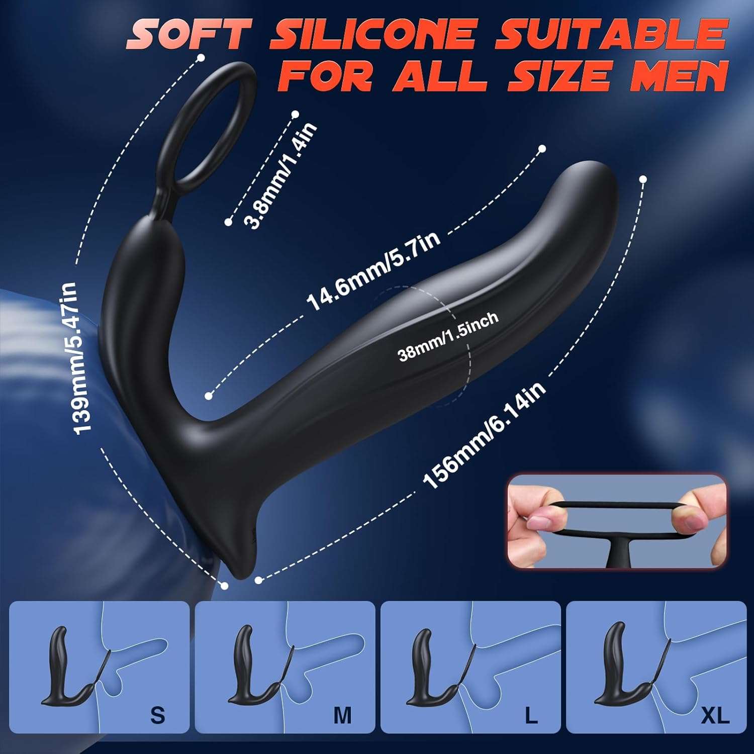 SwiftVibe Remote Control Prostate Massager Ring - SinfulX