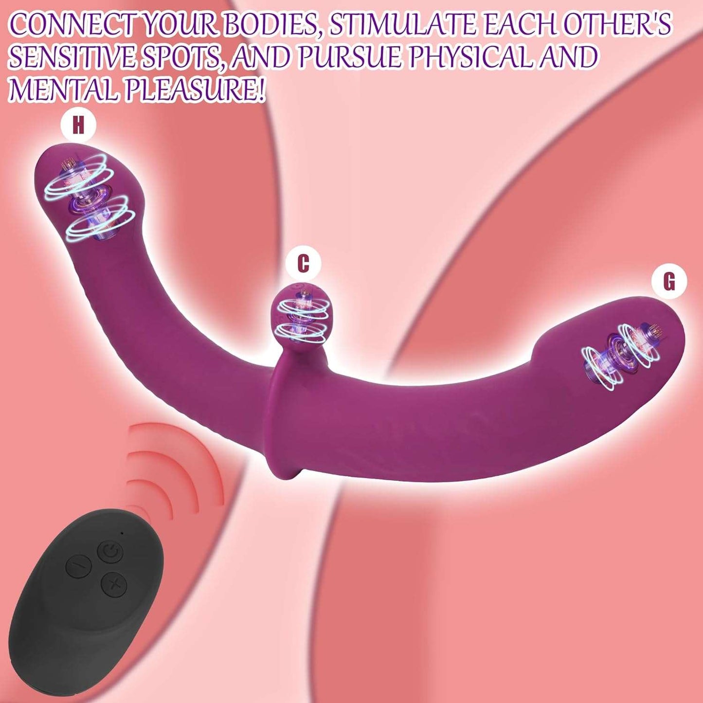 SymphonyVibe Dual Ended Remote Control Dildo Vibrator - SinfulX