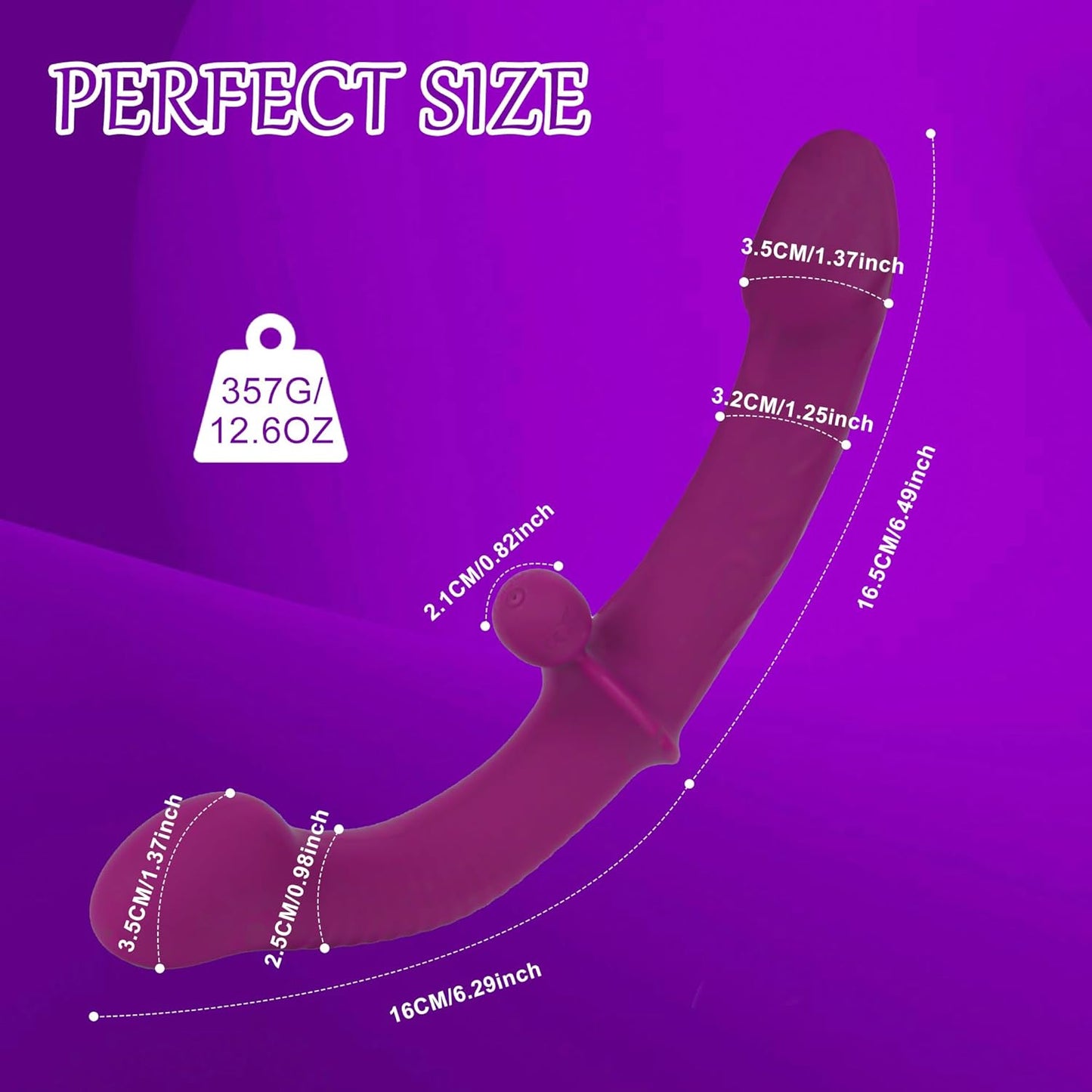 SymphonyVibe Dual Ended Remote Control Dildo Vibrator - SinfulX