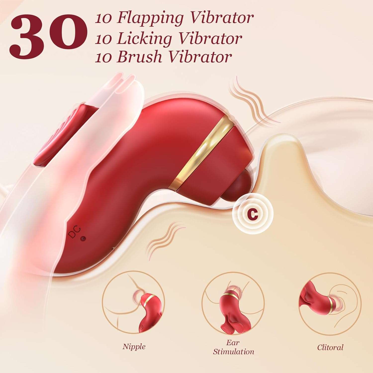 TeaseFlicker Clitoral Stimulation Finger Vibrator - SinfulX