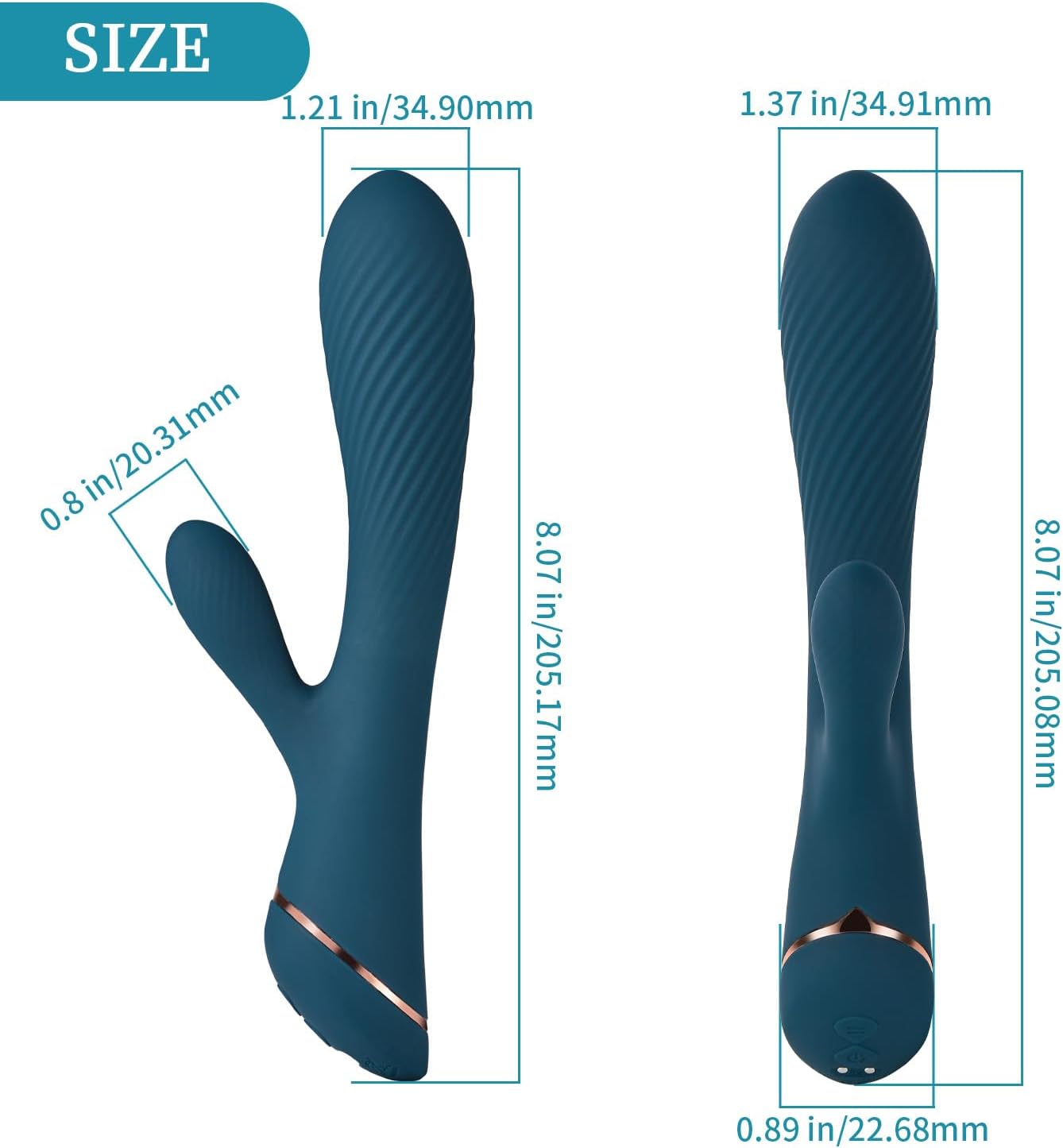 TeaseGlide G - Spot Clitoral Stimulation Dildo Vibrator - SinfulX