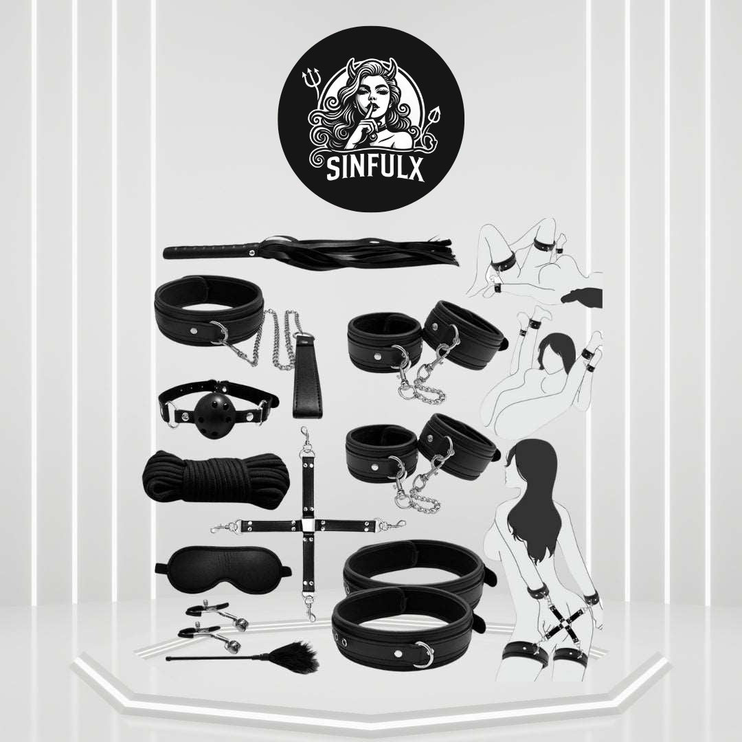 TemptationTrove Elite Couples BDSM Bondage Restraints Kit - SinfulX