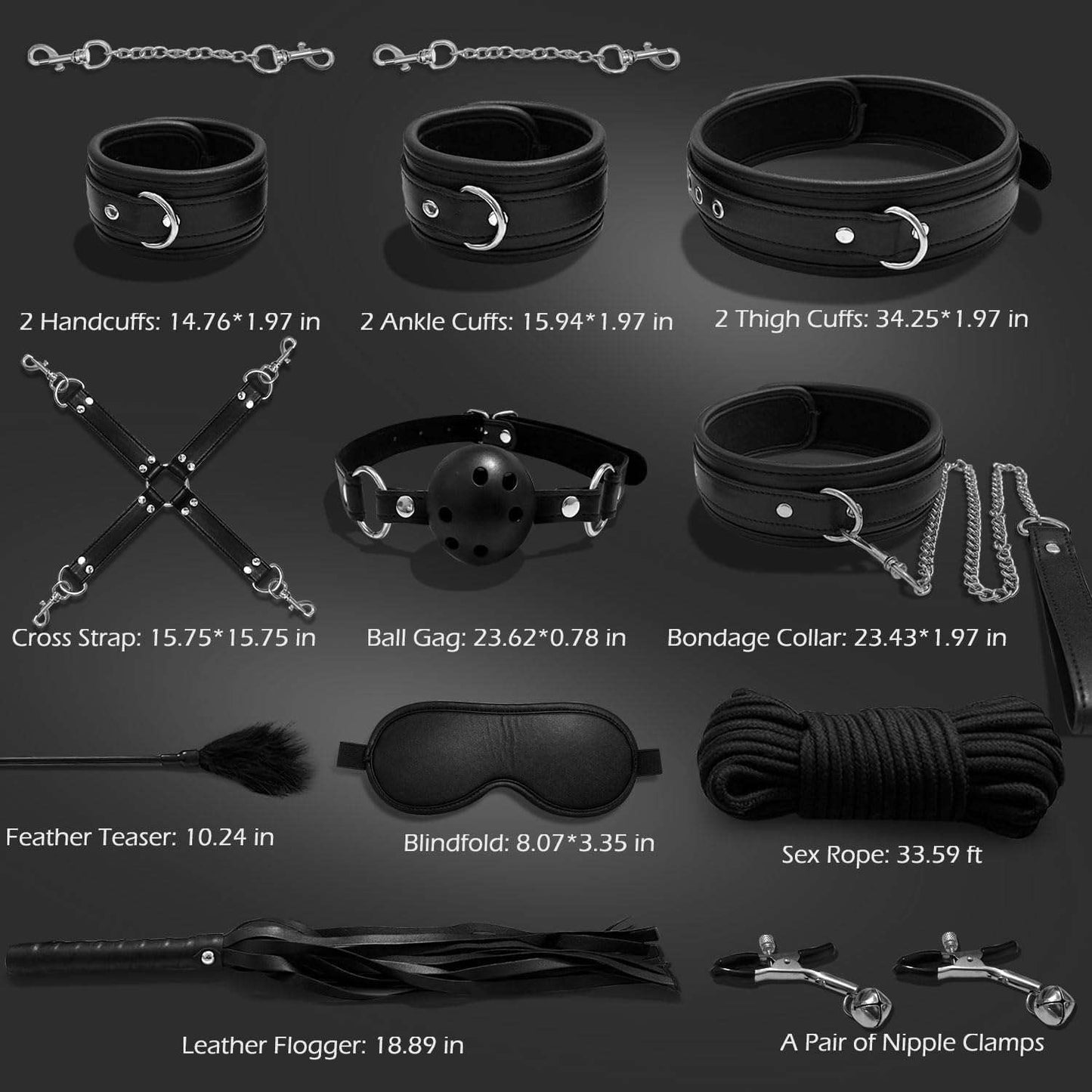 TemptationTrove Elite Couples BDSM Bondage Restraints Kit - SinfulX