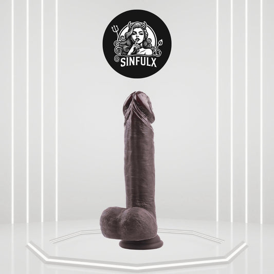 ThickForce Ebony Silicone Dildo_SinfulX_premium_sex_toys