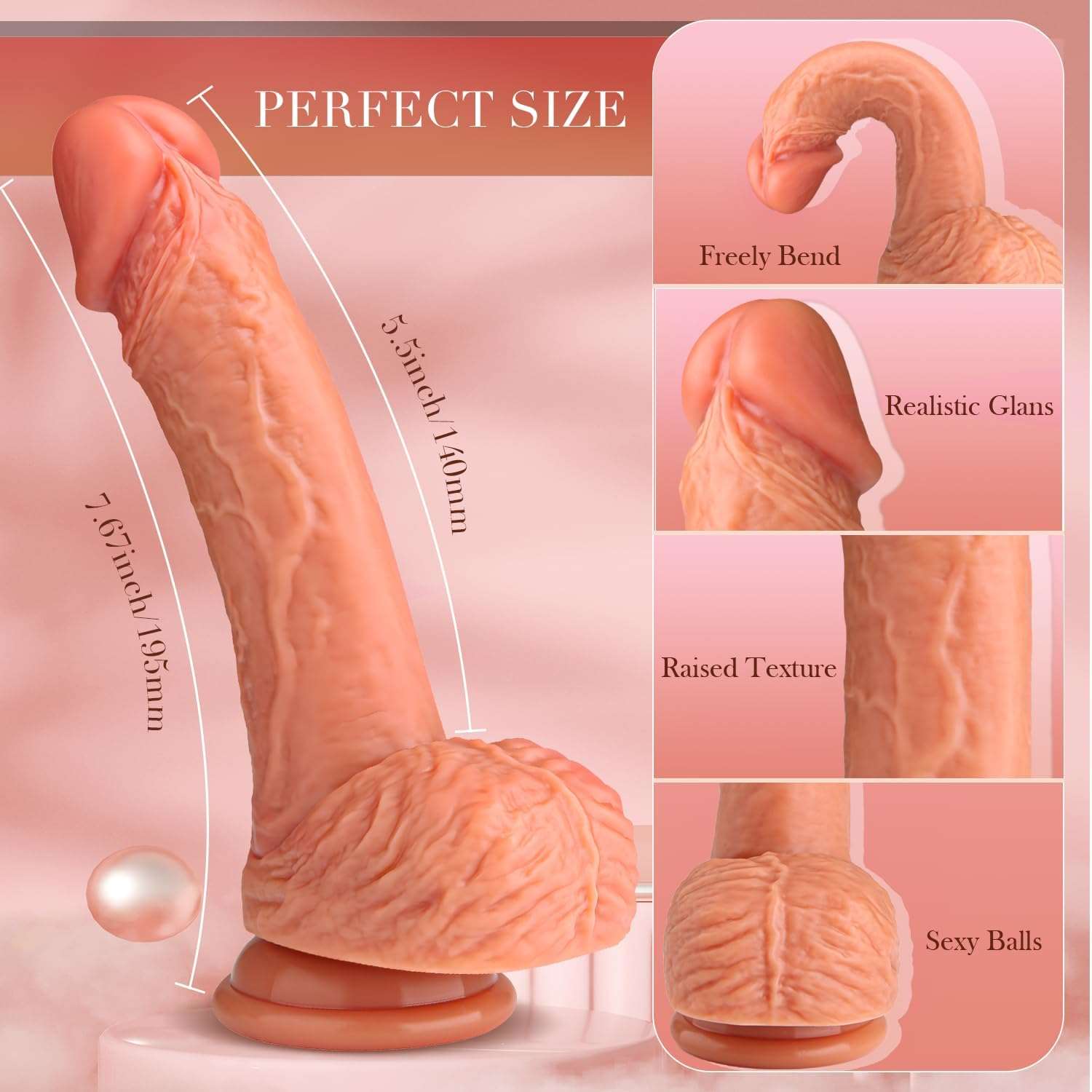 ThrustPeak Realistic App Control Dildo Vibrator - SinfulX