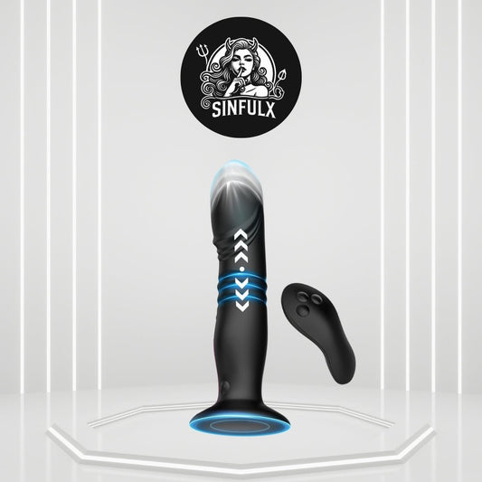 Thrusting Anal Plug Dildo Vibrator - SinfulX