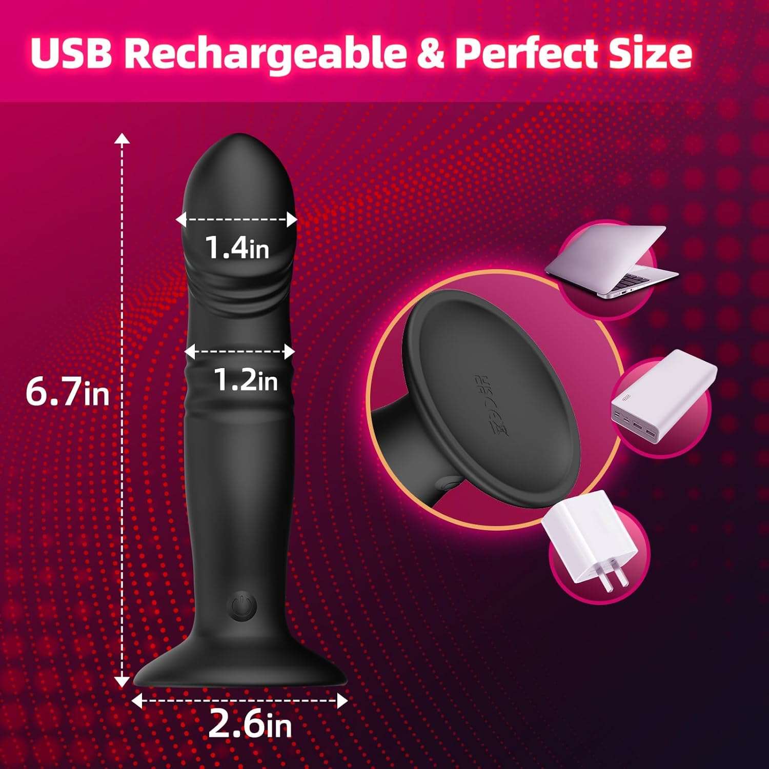Thrusting Anal Plug Dildo Vibrator - SinfulX