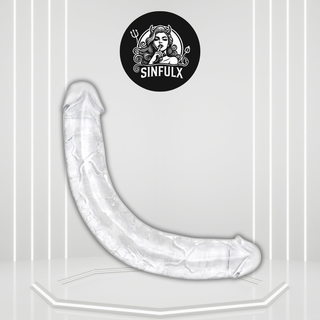 TitanClear 21.7” XXXL Double-Ended Dildo Thick Flexible Toy - SinfulX - Personal Care > Sexual Wellness > Dual-Ended Stimulator
