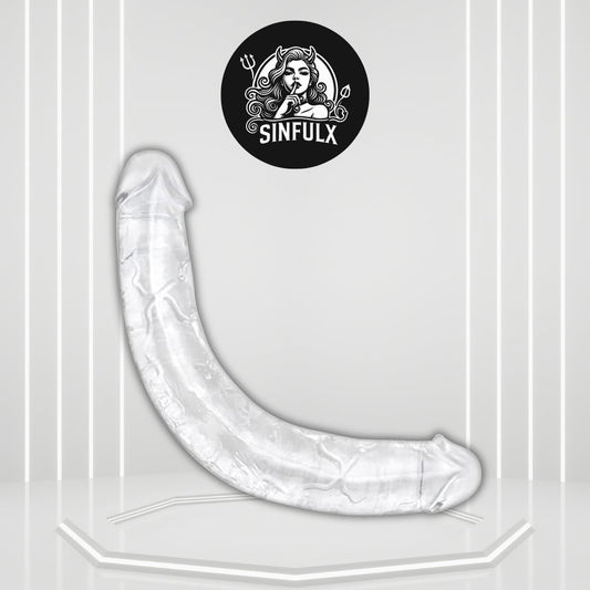 TitanClear 21.7” XXXL Double-Ended Dildo Thick Flexible Toy - SinfulX - Personal Care > Sexual Wellness > Dual-Ended Stimulator