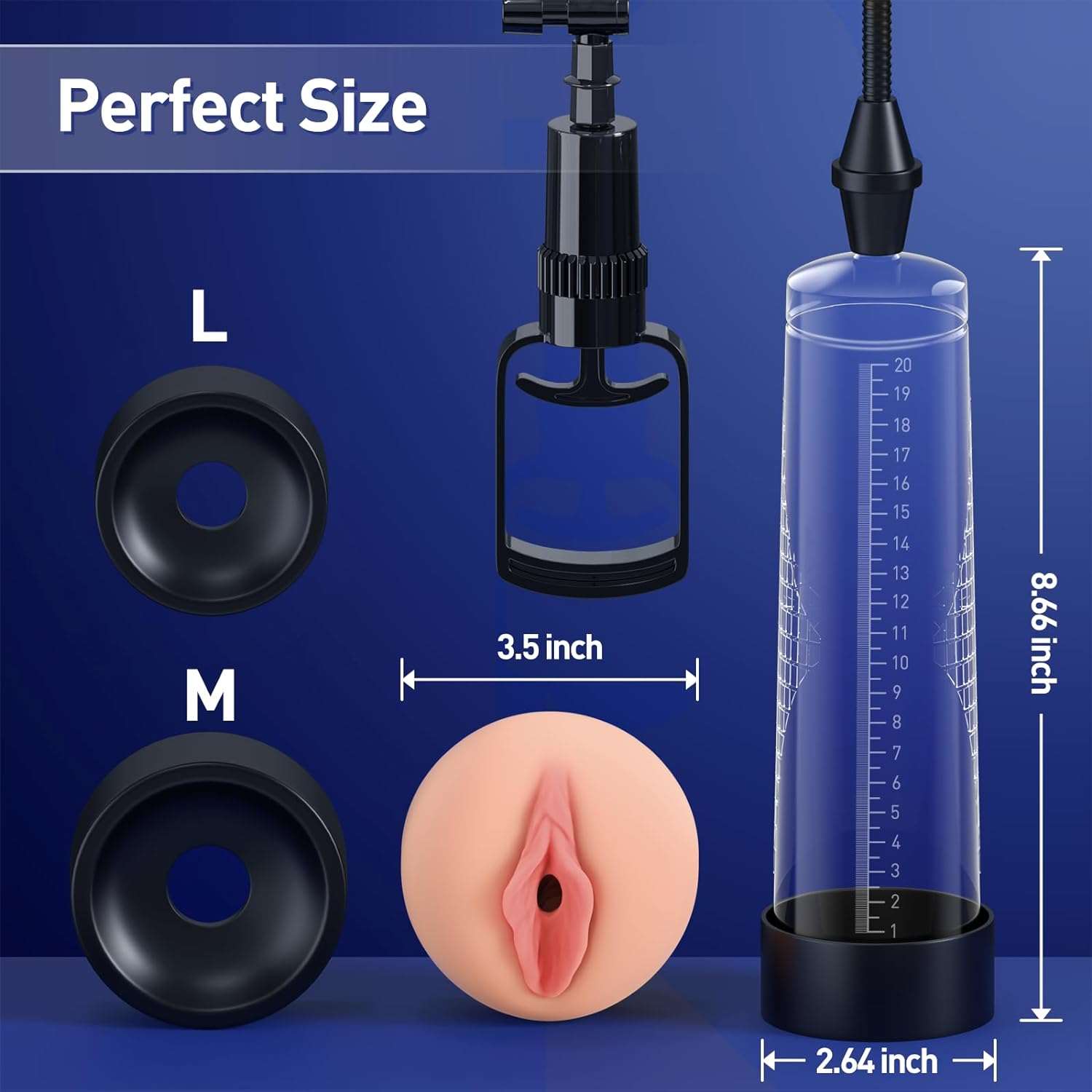 TouchLift Manual Strength Chamber Penis Pump - SinfulX