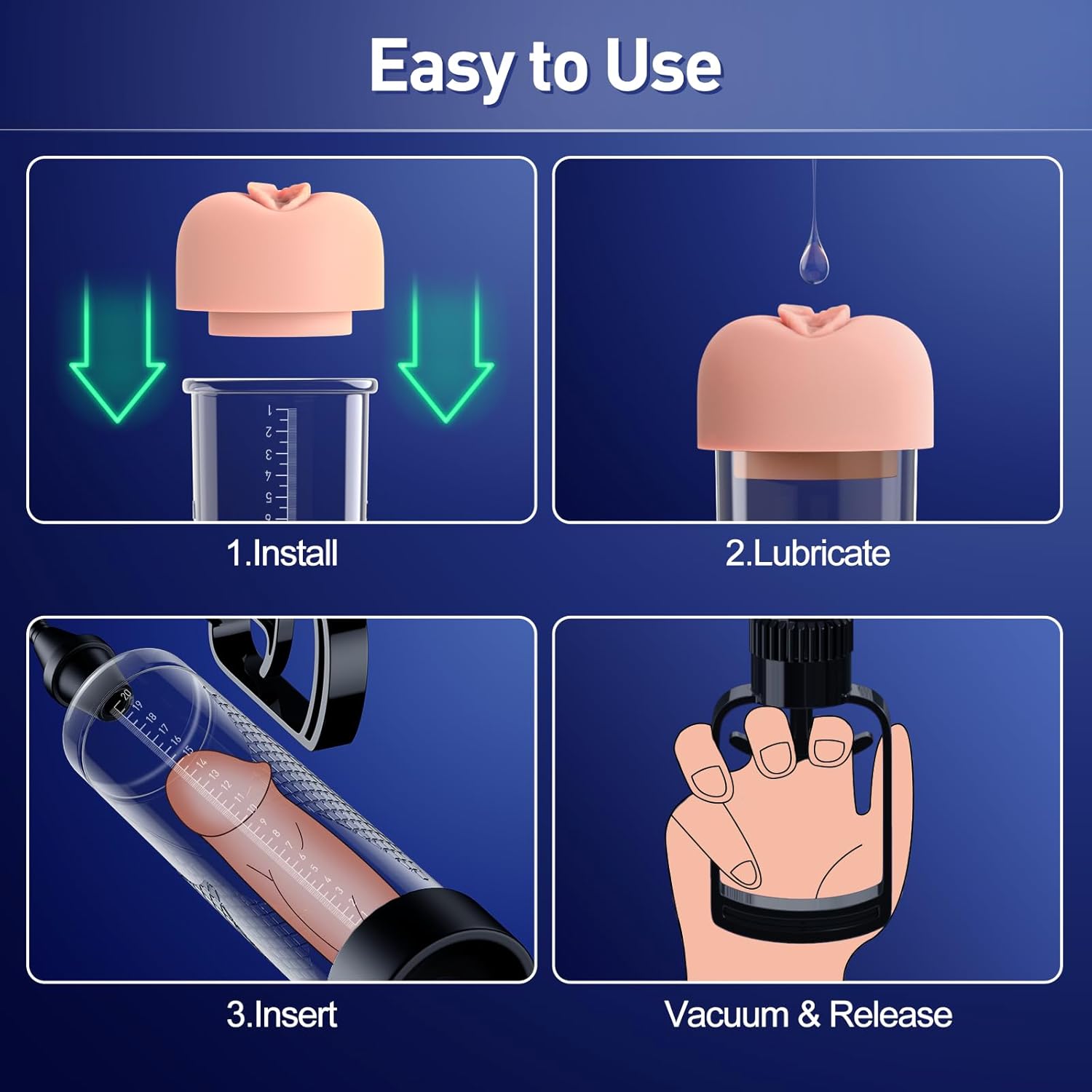 TouchLift Manual Strength Chamber Penis Pump - SinfulX