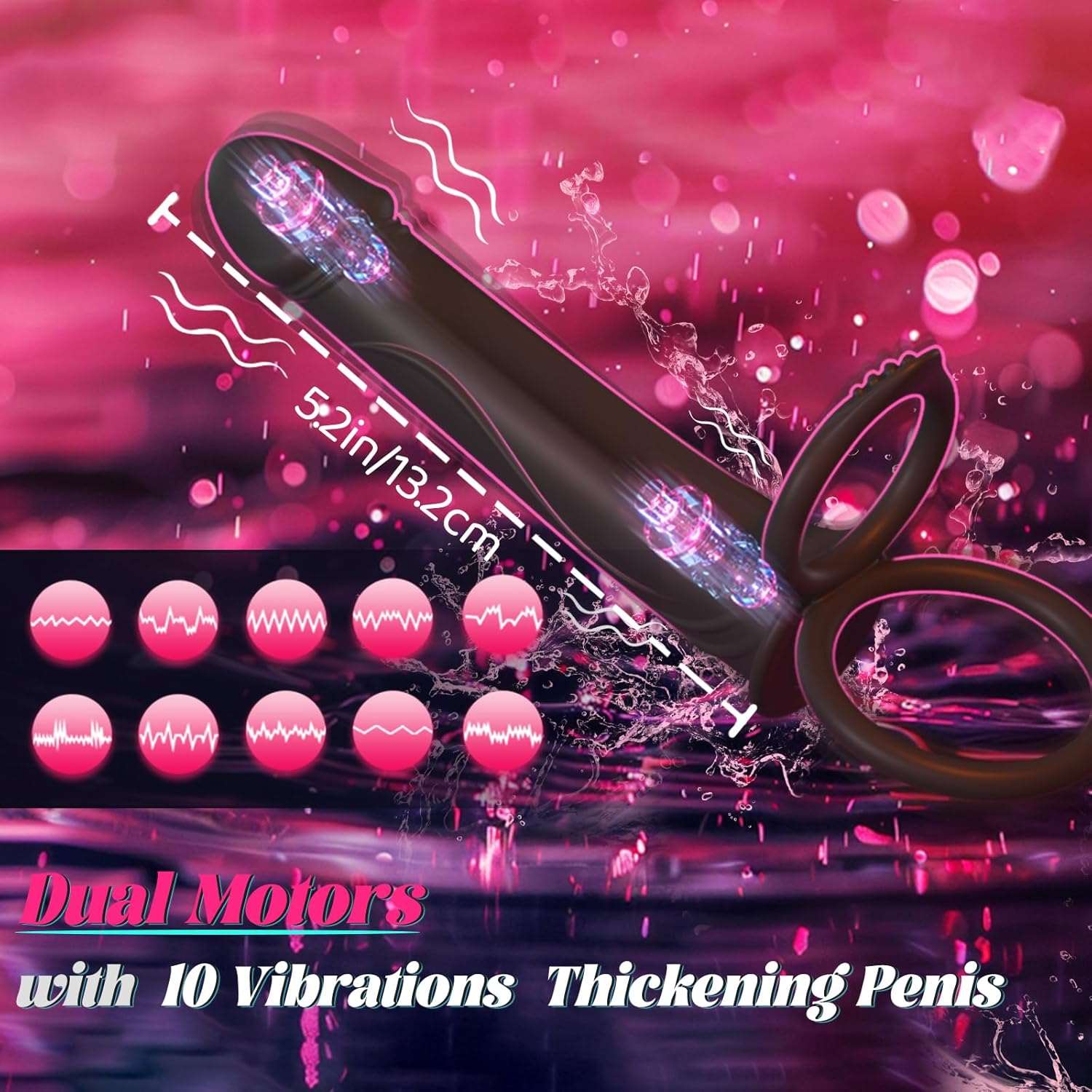 TwinPleasure Dual Penetration Ring Dildo_SinfulX_premium_sex_toys