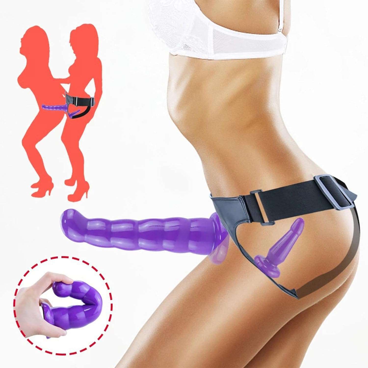 TwiceTheTouch Dual Pleasure Strap - On Pegging Dildo - SinfulX