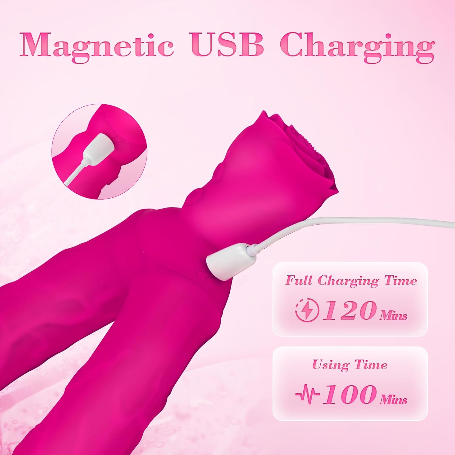 TwinPeaks Double-Ended Vibrating Dildo with Rose Base SinfulX TwinPeaks Double-Ended Vibrating Dildo with Rose Base SinfulX