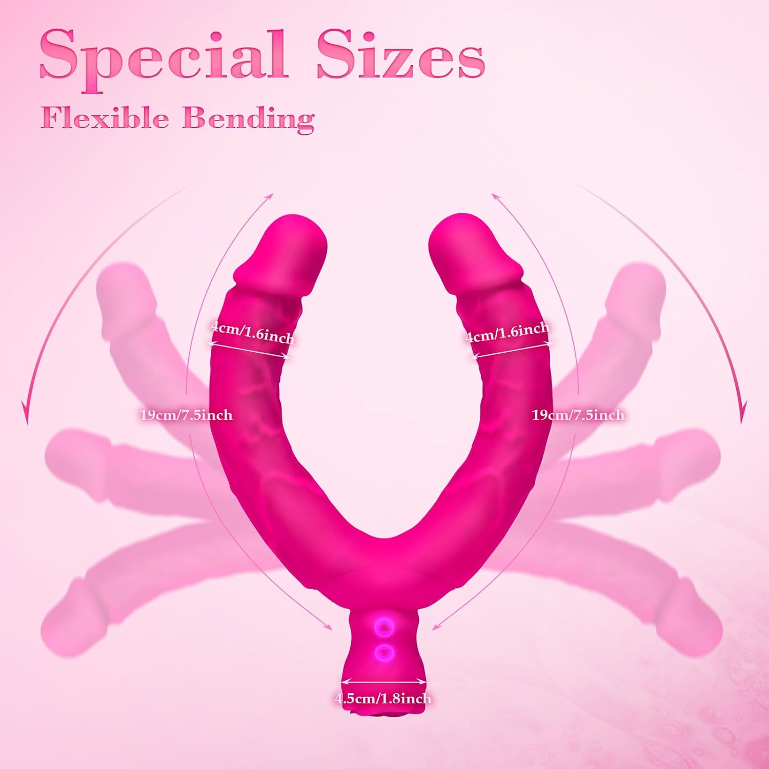 TwinPeaks Double-Ended Vibrating Dildo with Rose Base SinfulX TwinPeaks Double-Ended Vibrating Dildo with Rose Base SinfulX