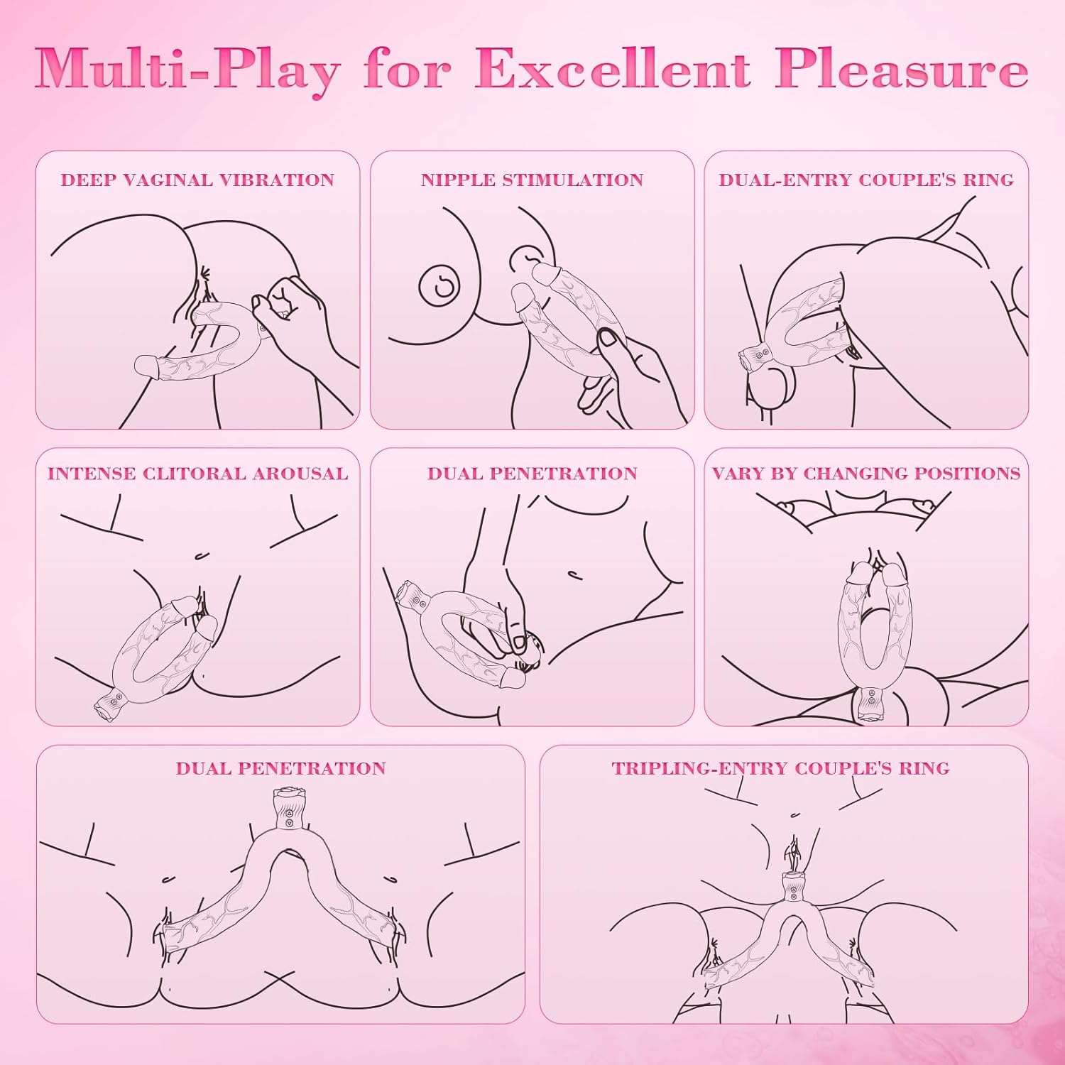 TwinPeaks Double-Ended Vibrating Dildo with Rose Base SinfulX TwinPeaks Double-Ended Vibrating Dildo with Rose Base SinfulX