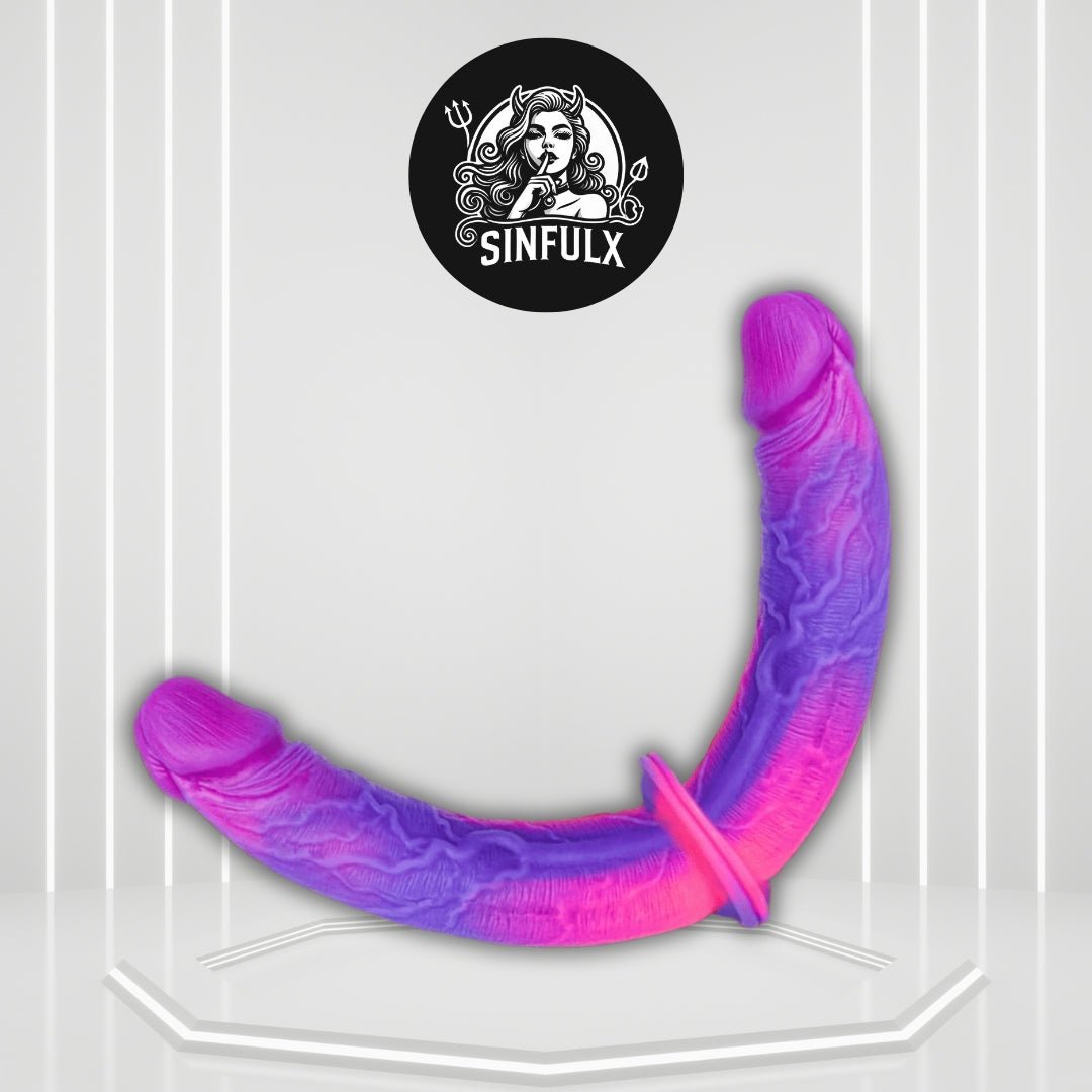 TwinPop 14” Double-Ended Dildo Suction Cup Silicone Set - SinfulX - Personal Care > Sexual Wellness > Dual-Ended Stimulator