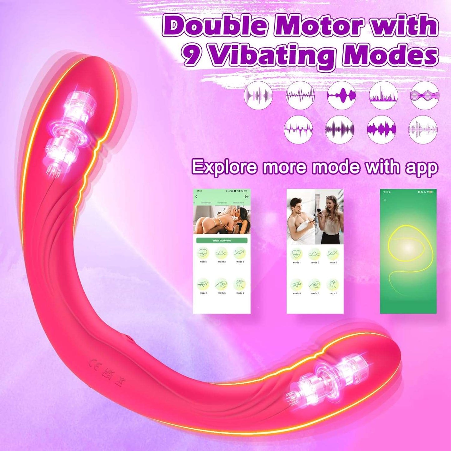 TwinTease 9 Vibrations Dual Dildo Vibrator_SinfulX_premium_sex_toys