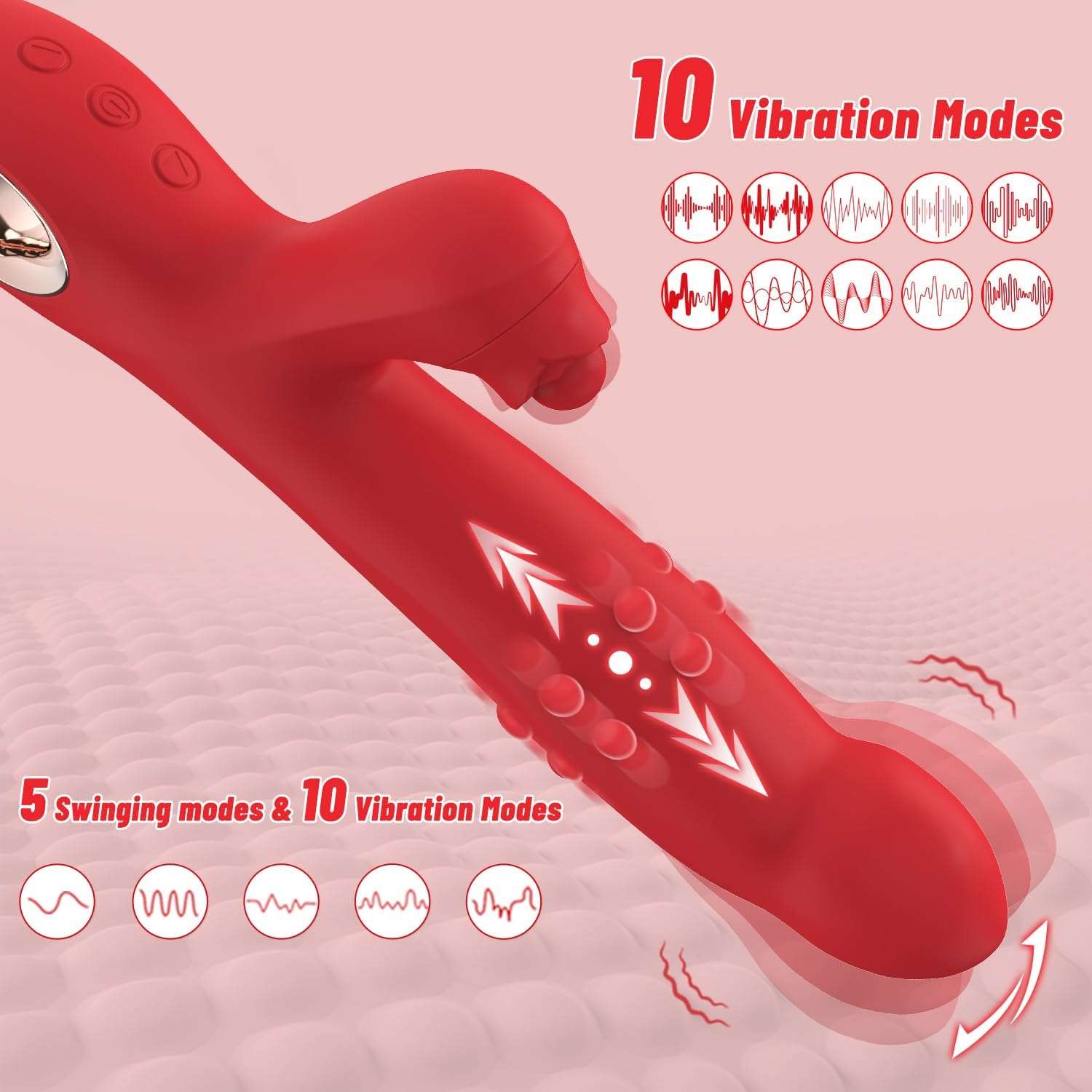 VeloStim Rose Clit Massager & G-Spot Vibrator Dildo_SinfulX_premium_sex_toys