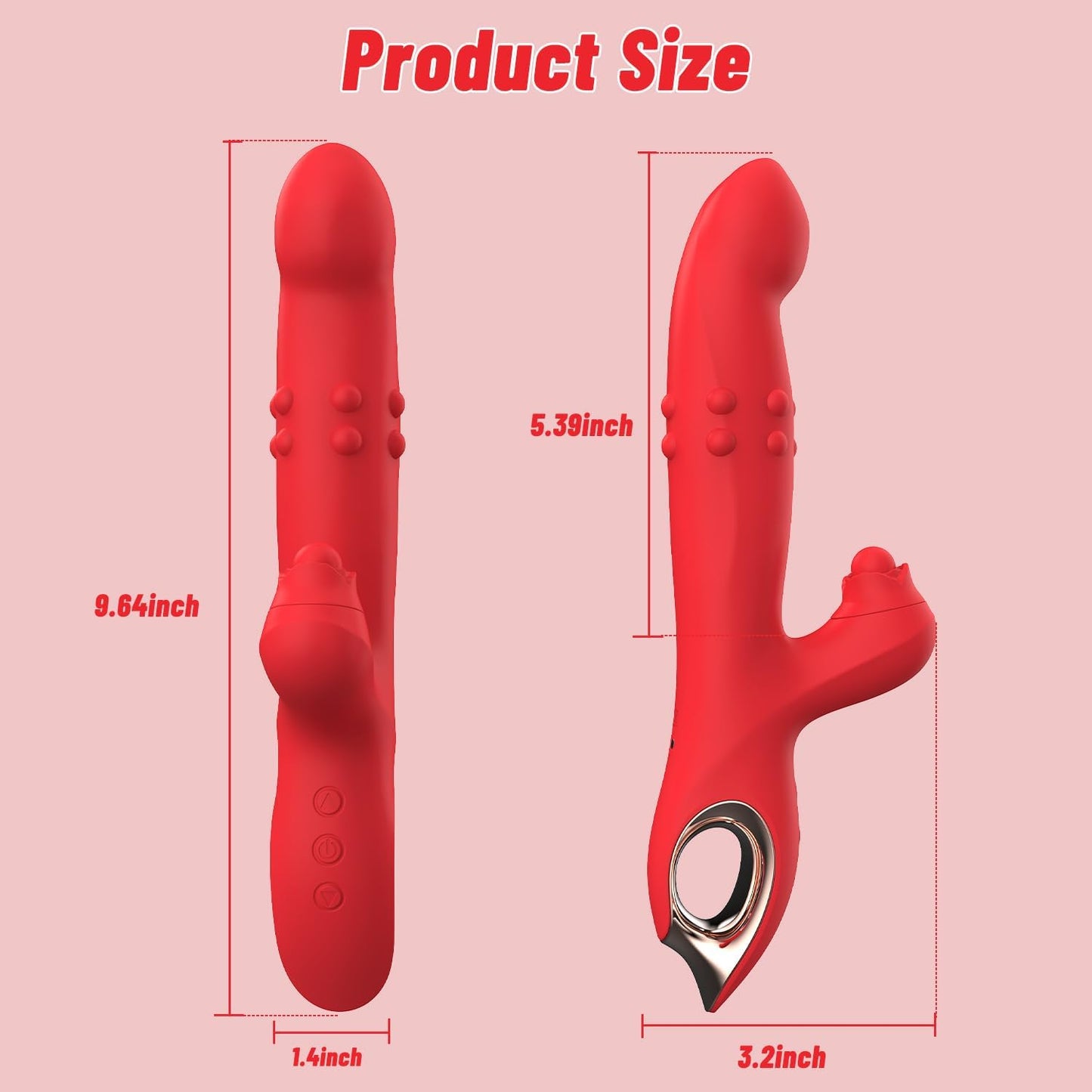 VeloStim Rose Clit Massager & G-Spot Vibrator Dildo_SinfulX_premium_sex_toys