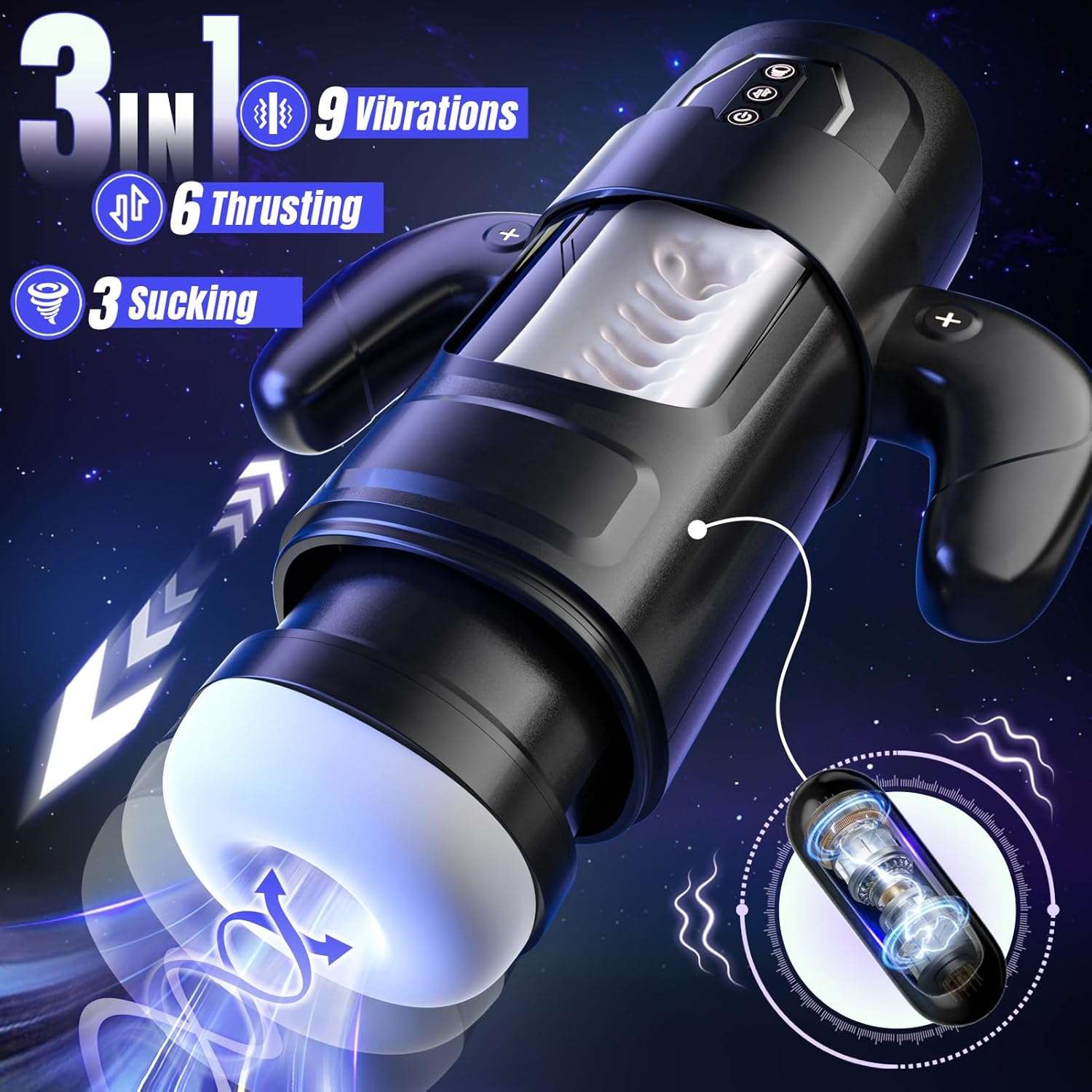 VibeChamber Male Masturbator Suction & Thrusting Toy SinfulX VibeChamber Male Masturbator Suction & Thrusting Toy SinfulX