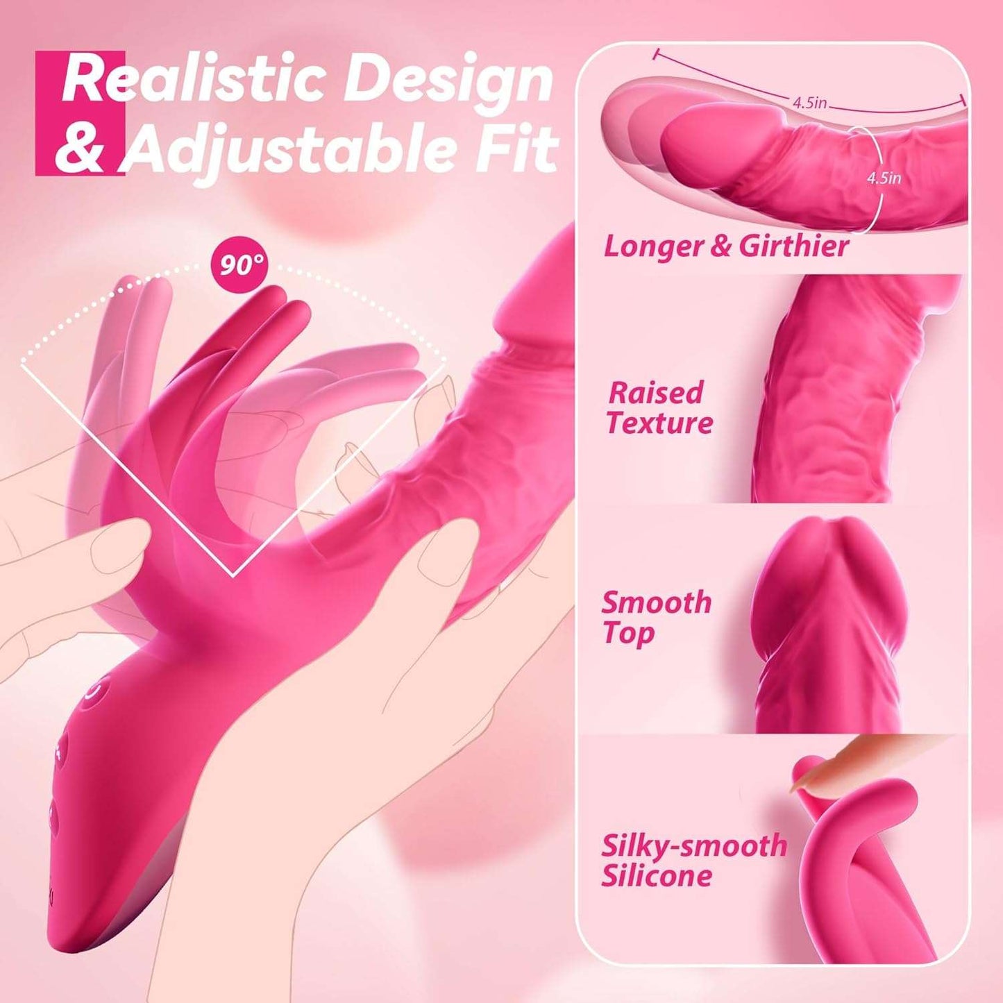 VibeFlutter Heating Rabbit Stimulation Dildo Clit Vibrator - SinfulX