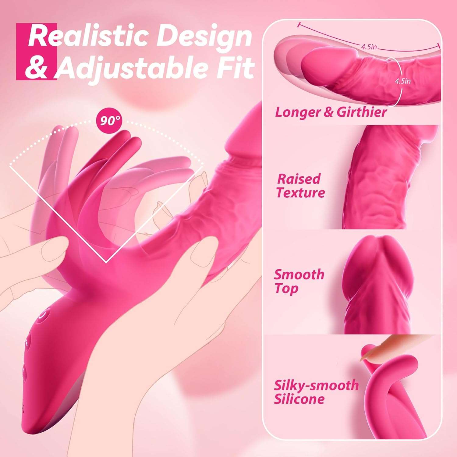 VibeFlutter Heating Rabbit Stimulation Dildo Clit Vibrator - SinfulX