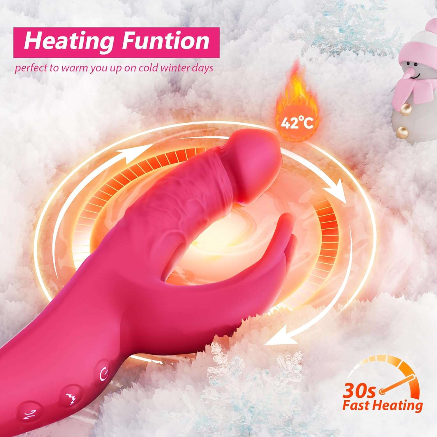 VibeFlutter Heating Rabbit Stimulation Dildo Clit Vibrator - SinfulX