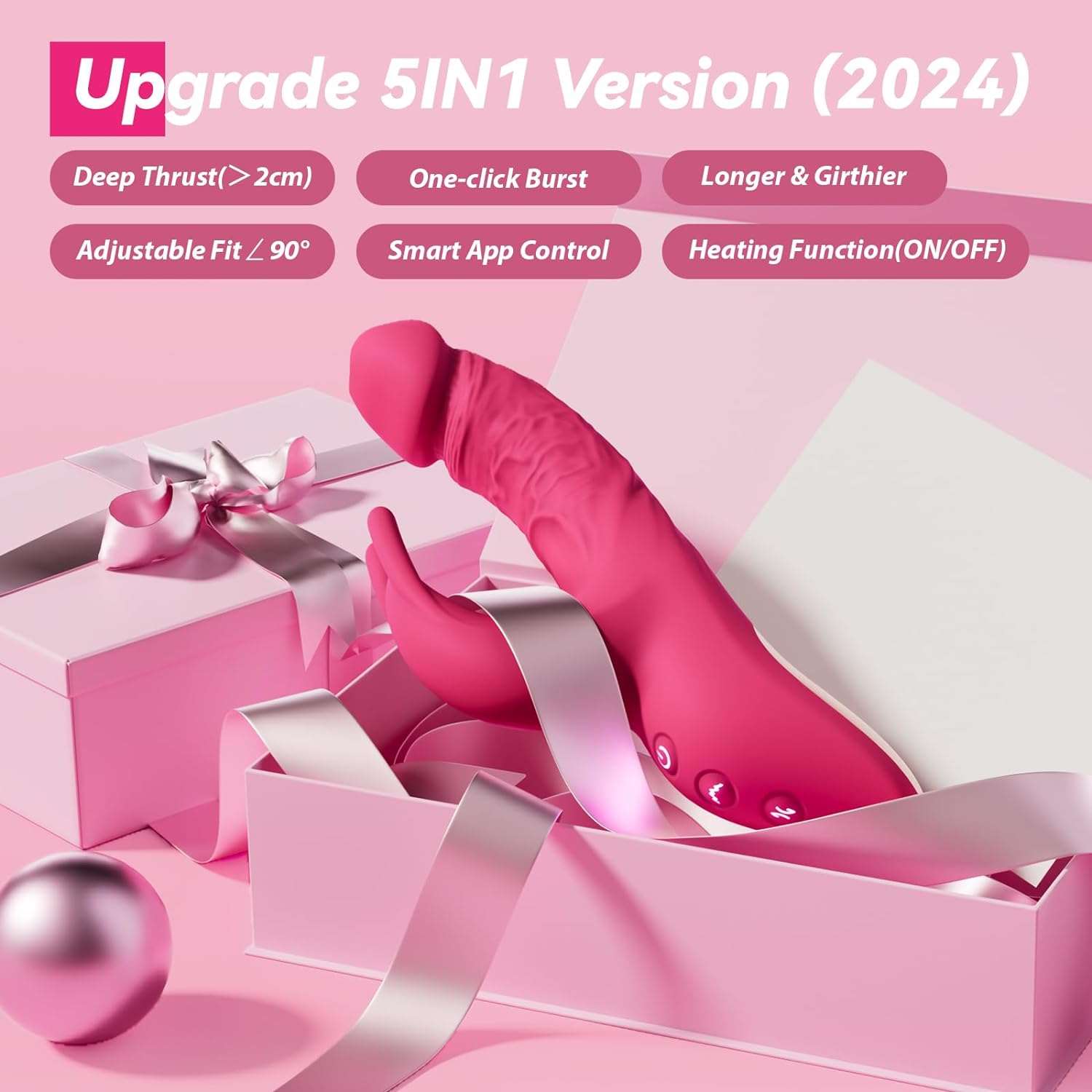 VibeFlutter Heating Rabbit Stimulation Dildo Clit Vibrator - SinfulX