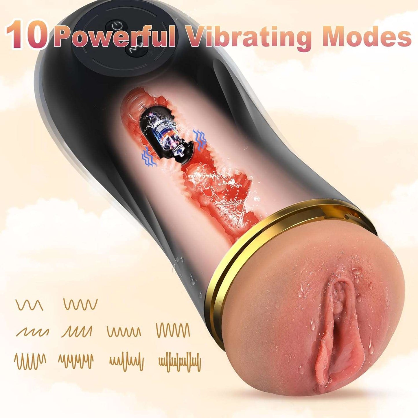 VibeMate Textured Pocket Pussy Male Masturbator - SinfulX