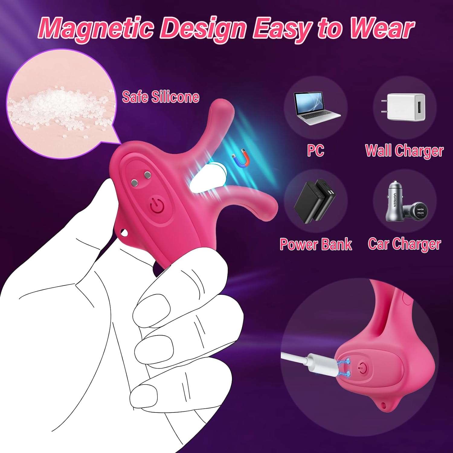 VibrantHold Bullet Vibrator Nipple Stimulators - SinfulX