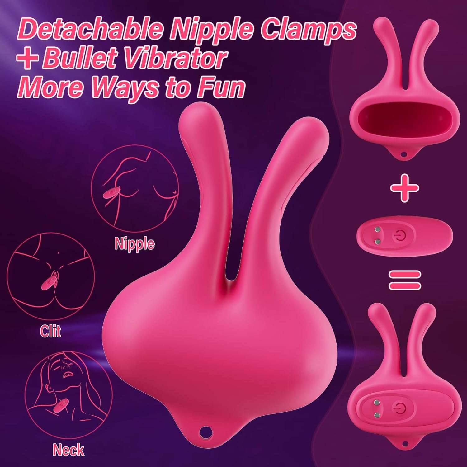 VibrantHold Bullet Vibrator Nipple Stimulators - SinfulX