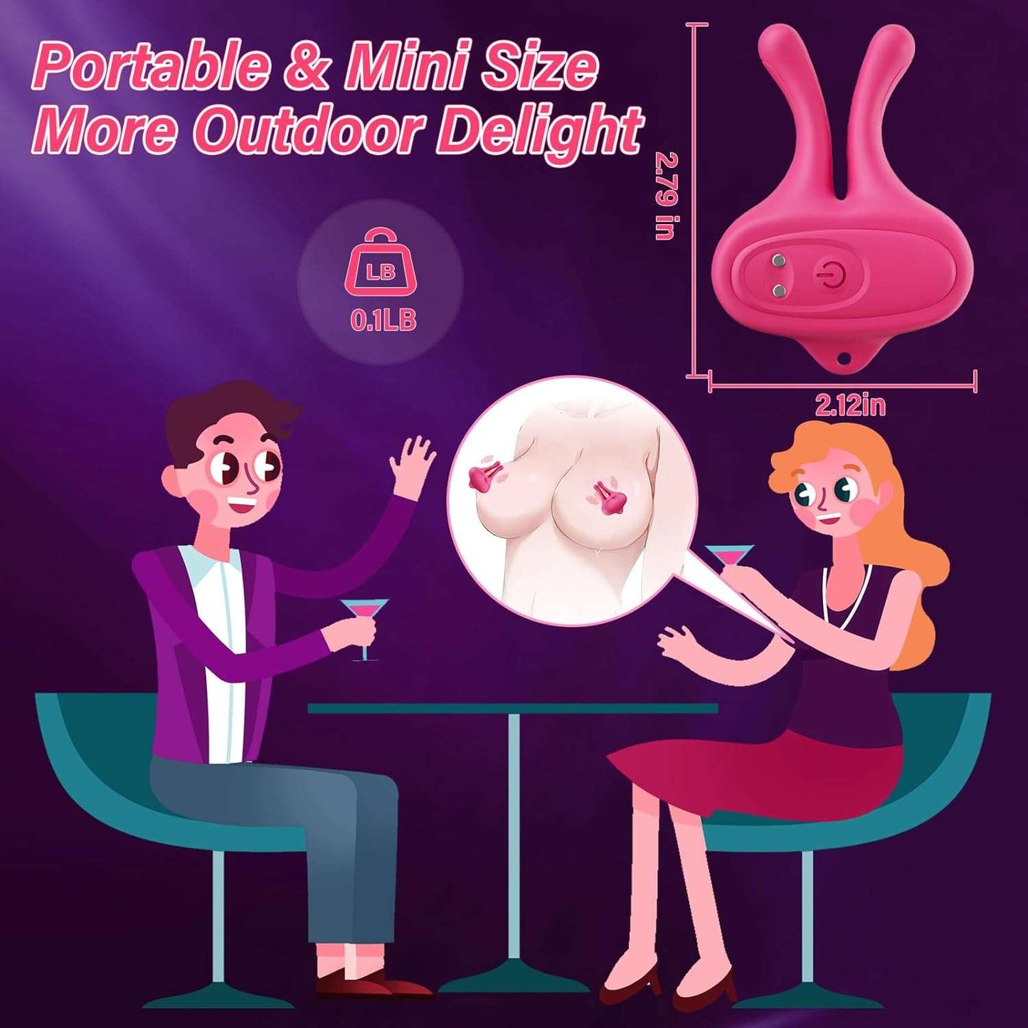 VibrantHold Bullet Vibrator Nipple Stimulators - SinfulX