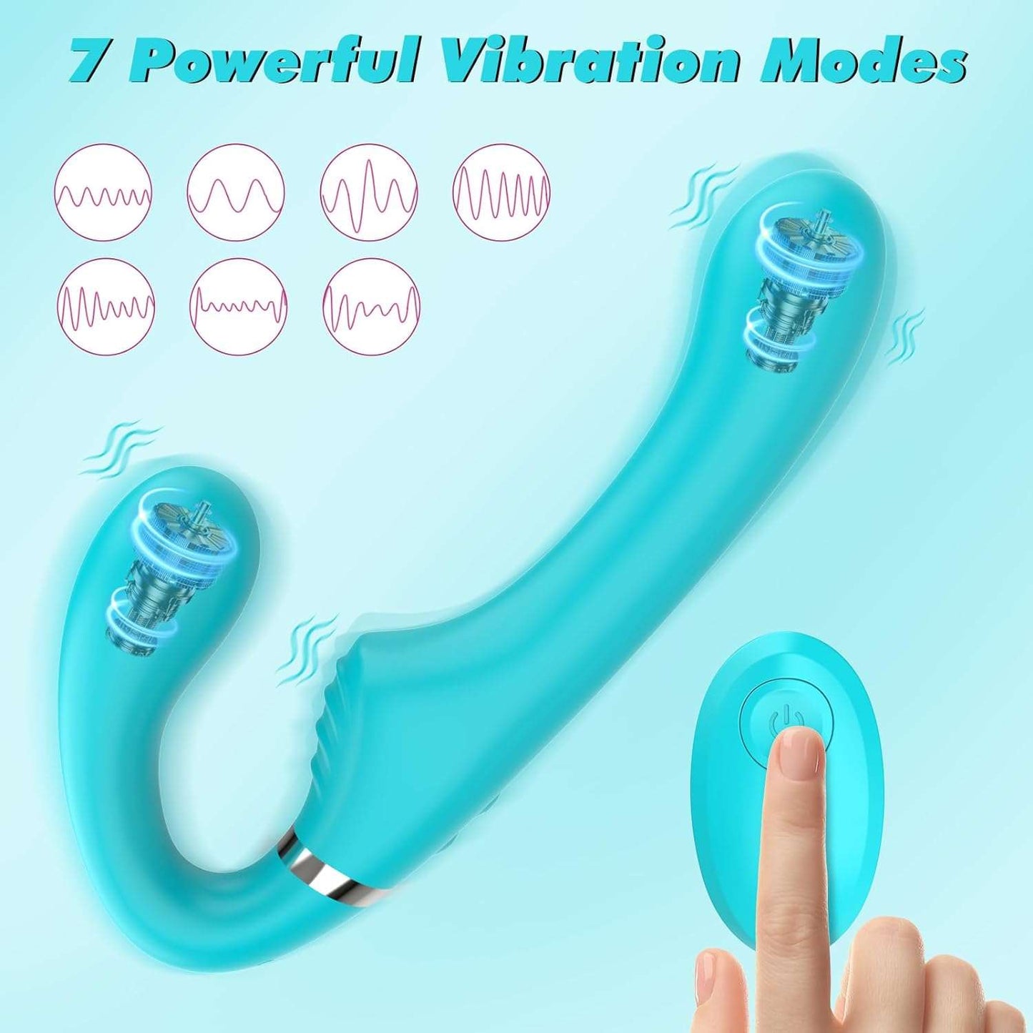 Vibrating Double - Ended Strap - On Dildo for Intense Pleasure - SinfulX