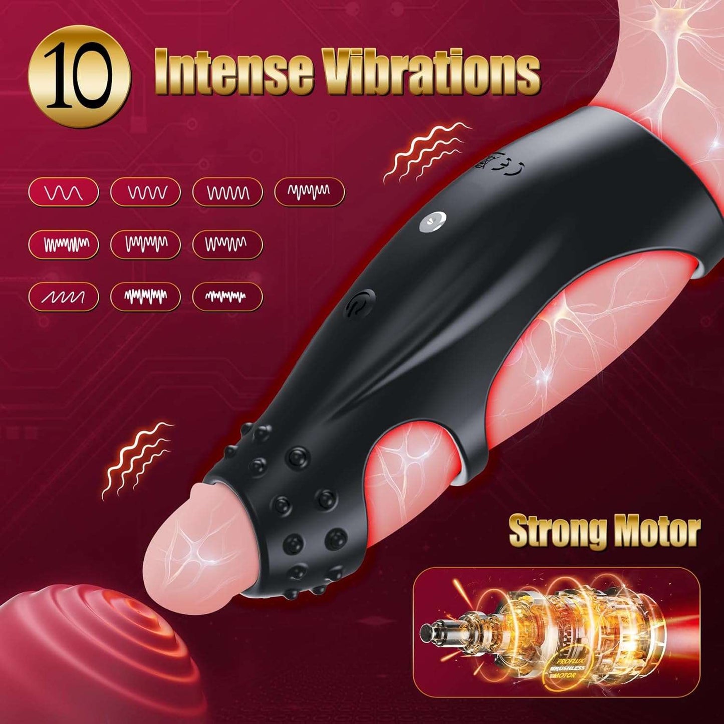 VitalWave Intense Vibrations Penis Ring Sleeve_SinfulX_premium_sex_toys