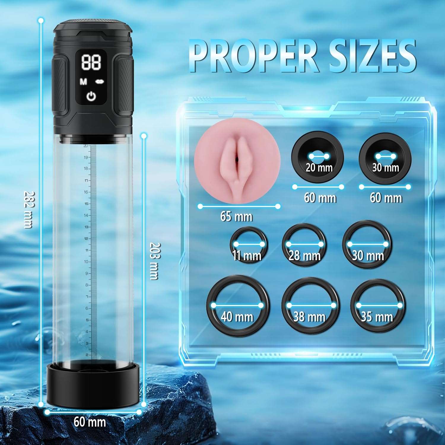 VortexGrip Automatic Water Stimulation Masturbator - SinfulX