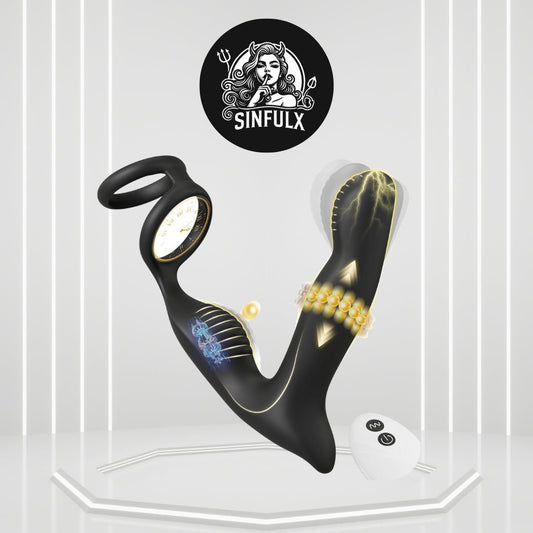 WiggThrustX Thrusting Prostate Massager Cock Ring 10 Modes Remote - SinfulX - Personal Care > Sexual Wellness > Prostate Massager Cock Ring